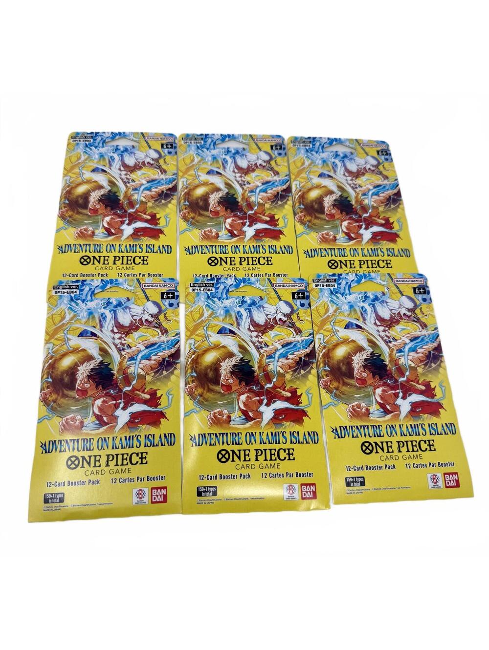 One Piece TCG OP15-EB04 X6 Adventure on Kami's Island Sleeved Booster Packs!